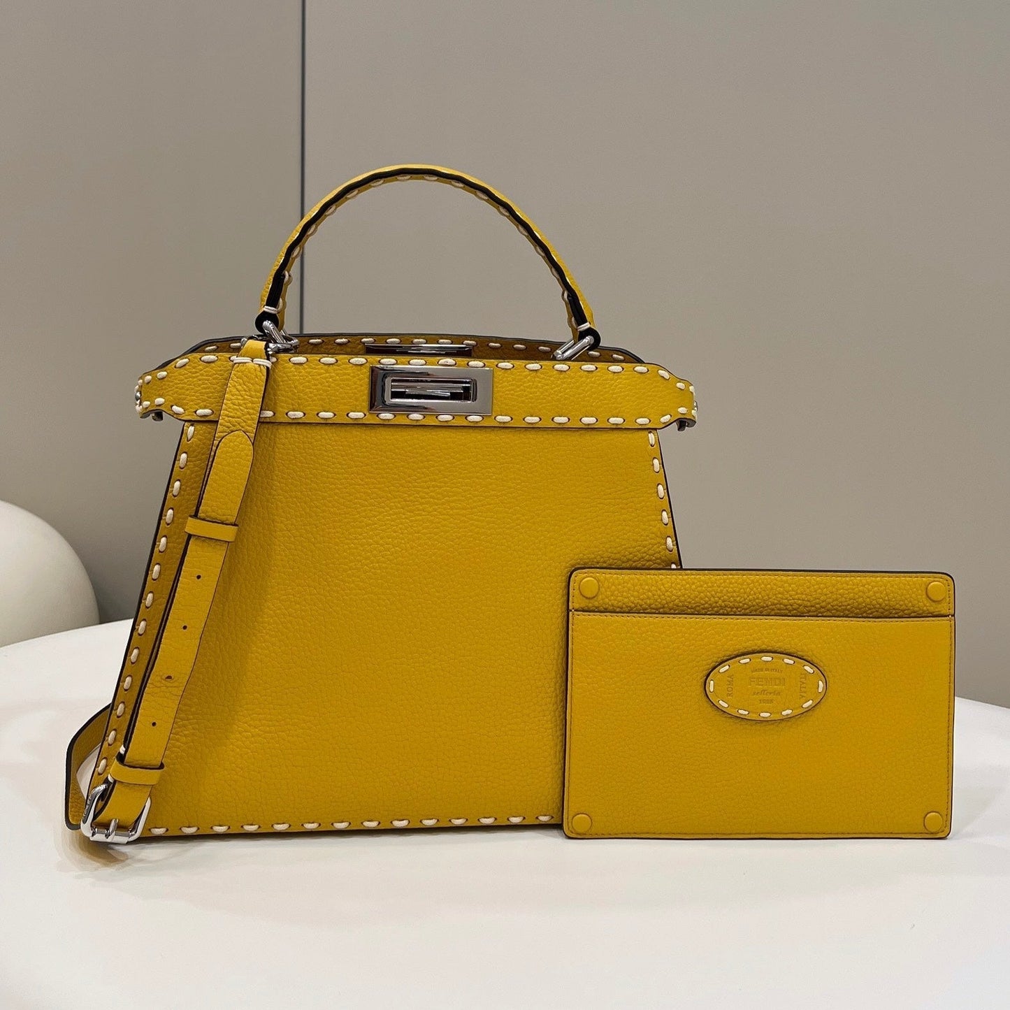 PEEKABOO ISEEU 33 IN YELLOW GRAINED CALFSKIN SILVER HARDWARE mysite