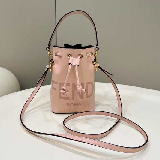 MON TRESOR MINI 18 BAG IN PEACHY PINK CALFSKIN FF WITH GOLD HARDWARE mysite