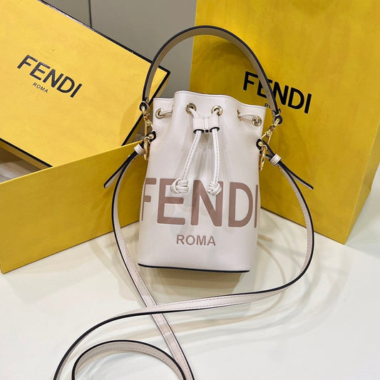 MON TRESOR MINI 18 BAG IN WHITE CALFSKIN FF WITH GOLD HARDWARE mysite