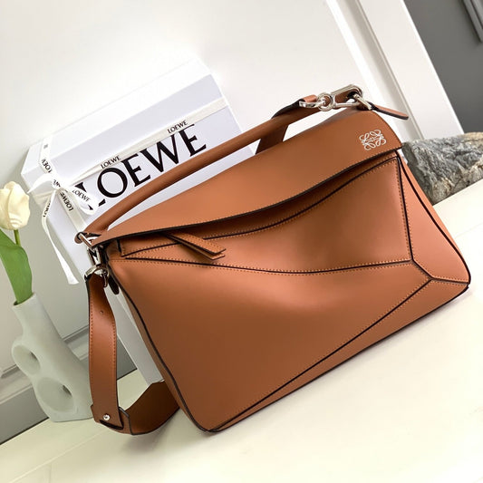 LOE PUZZLE LARGE 35 BAG IN BRONZE BROWN CALFSKIN mysite
