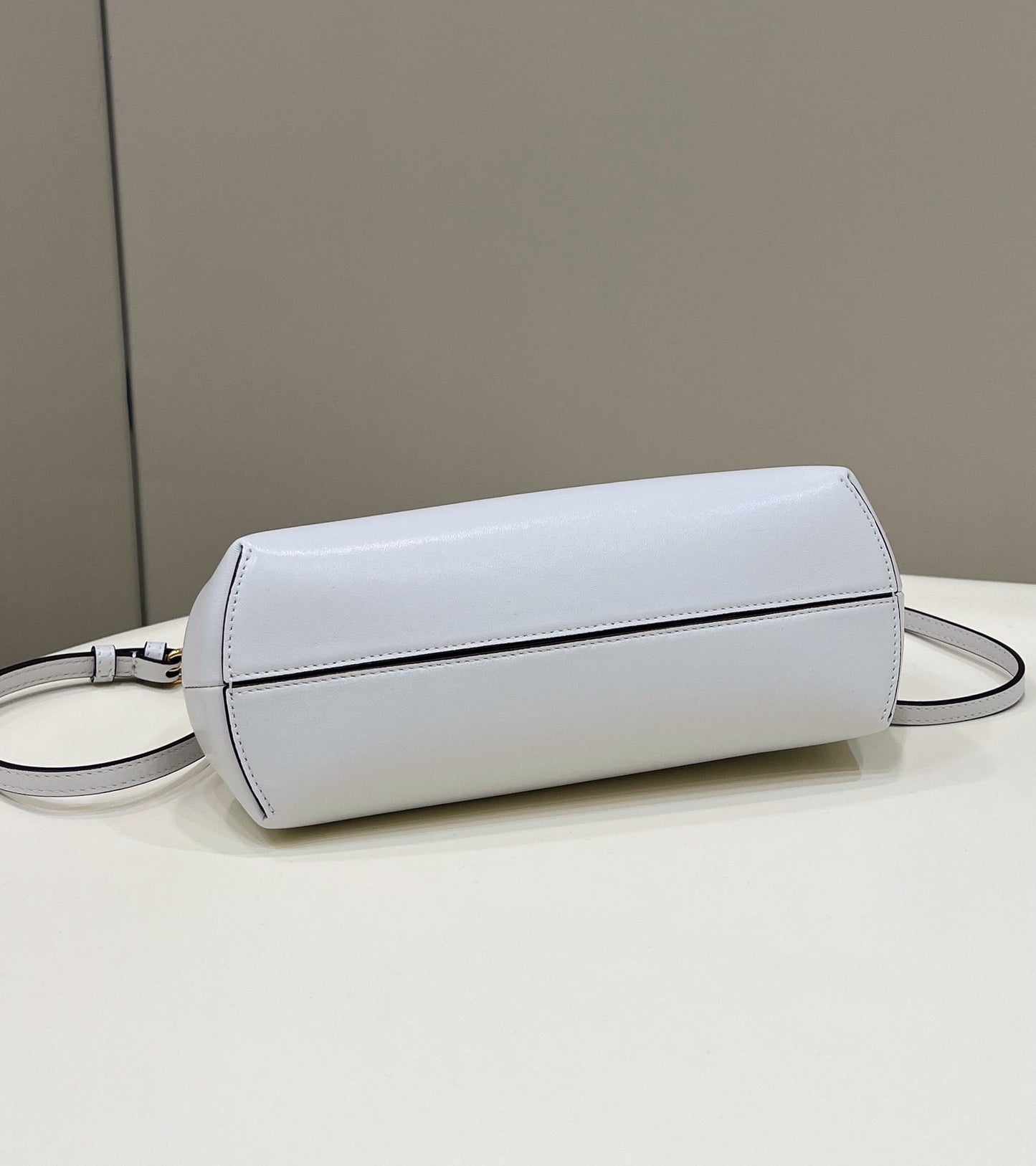 FENDI FIRST SMALL 26 WHITE LEATHER BAG WITH EXOTIC DETAILS mysite