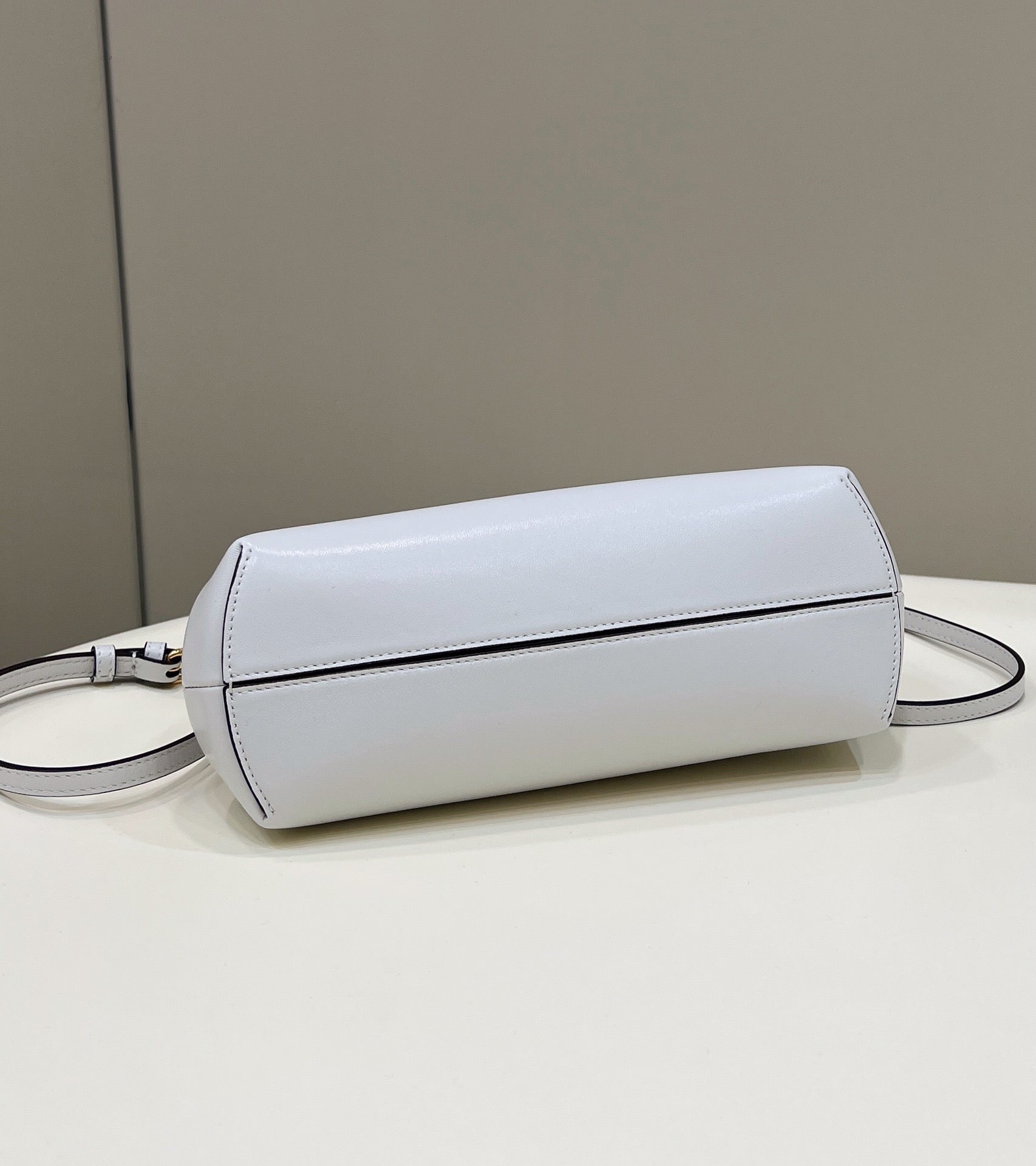 FENDI FIRST SMALL 26 WHITE LEATHER BAG WITH EXOTIC DETAILS mysite