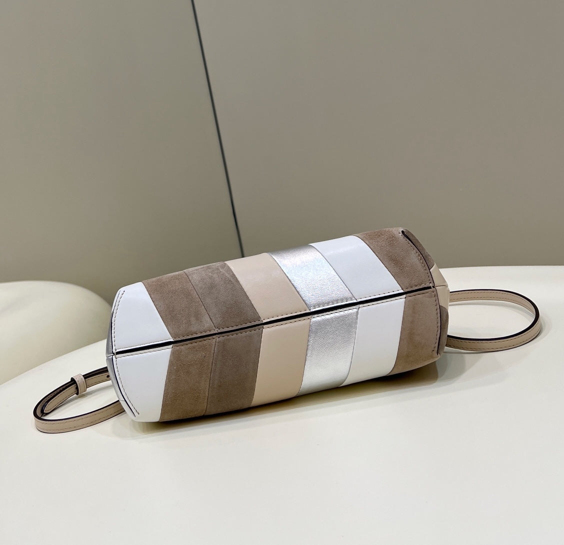 FENDI FIRST SMALL 26 IN COLORFUL SUEDE AND CALFSKIN WITH SILVER HARDWARE mysite