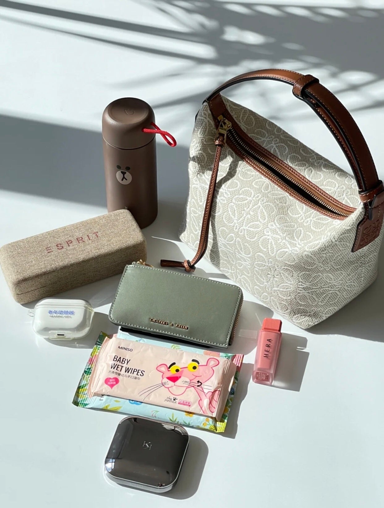 LOE CUBI 35 BAG IN WHITE ANAGRAM JACQUARD AND CALFSKIN mysite