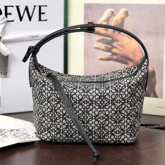 LOE CUBI 21 BAG IN WHITE MIX BLACK ANAGRAM JACQUARD mysite