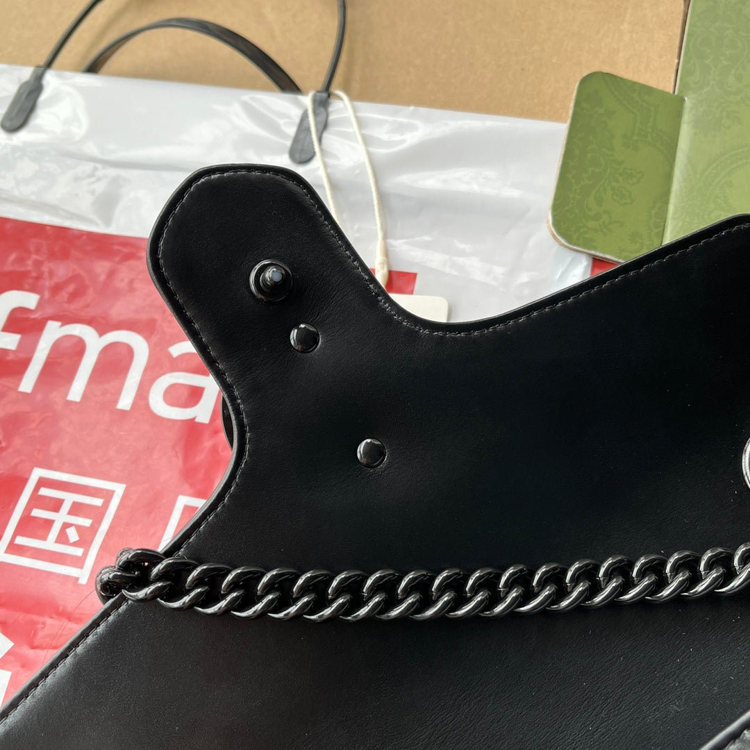 gg marmont 26cm all black calfskin mysite