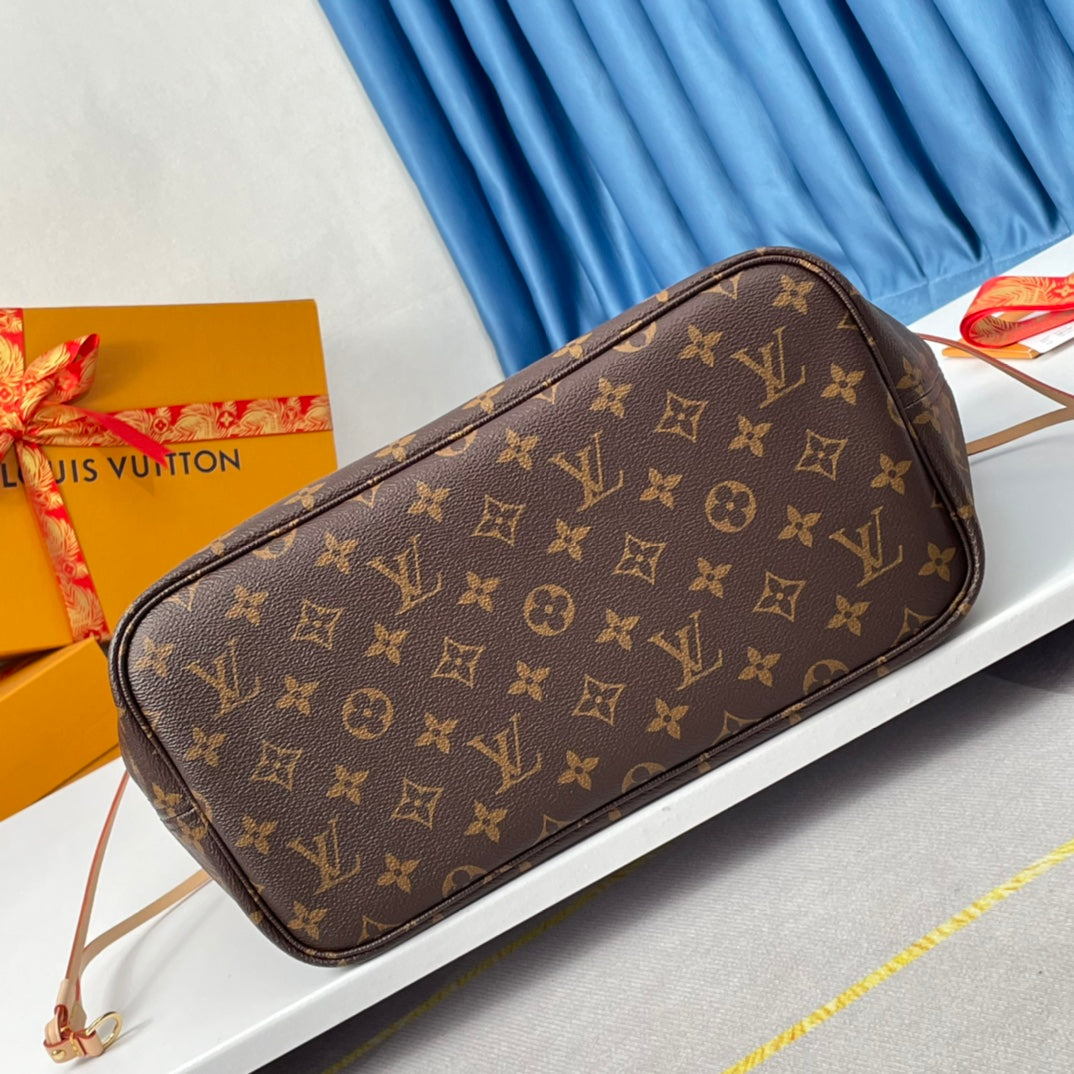 NEVERFULL MM 32 BROWN BEIGE MONOGRAM CANVAS mysite