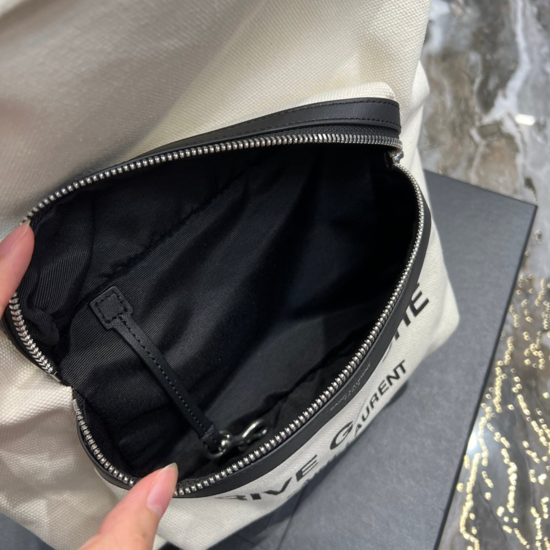 RIVE GAUCHE BACKPACK 35 IN WHITE CANVAS MIX BLACK CALFSKIN mysite