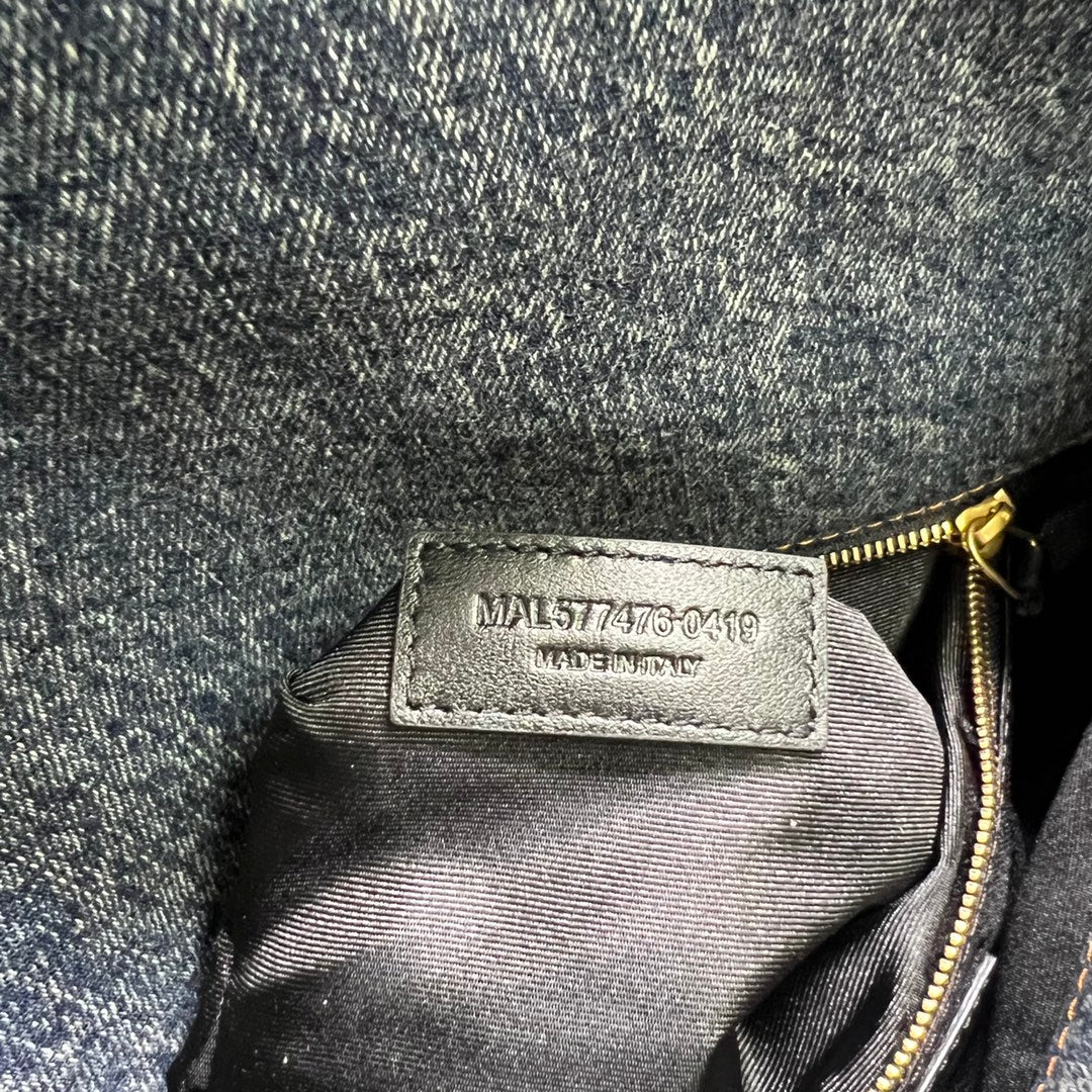 PUFFER BAG 29 IN BLUE GRADIENT DENIM GOLD HARDWARE mysite