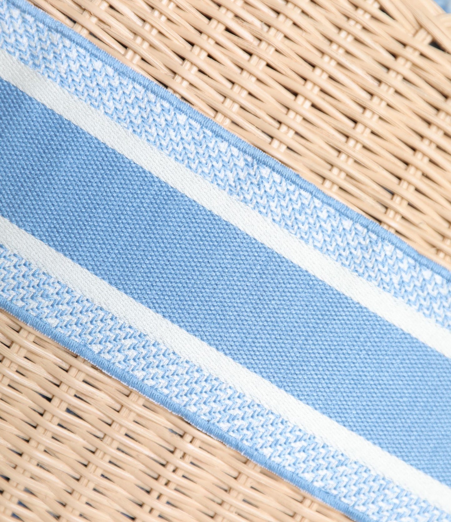LADY 24 BASKET BAG IN BLUE OBLIQUE JACQUARD MIX BEIGE WICKER mysite