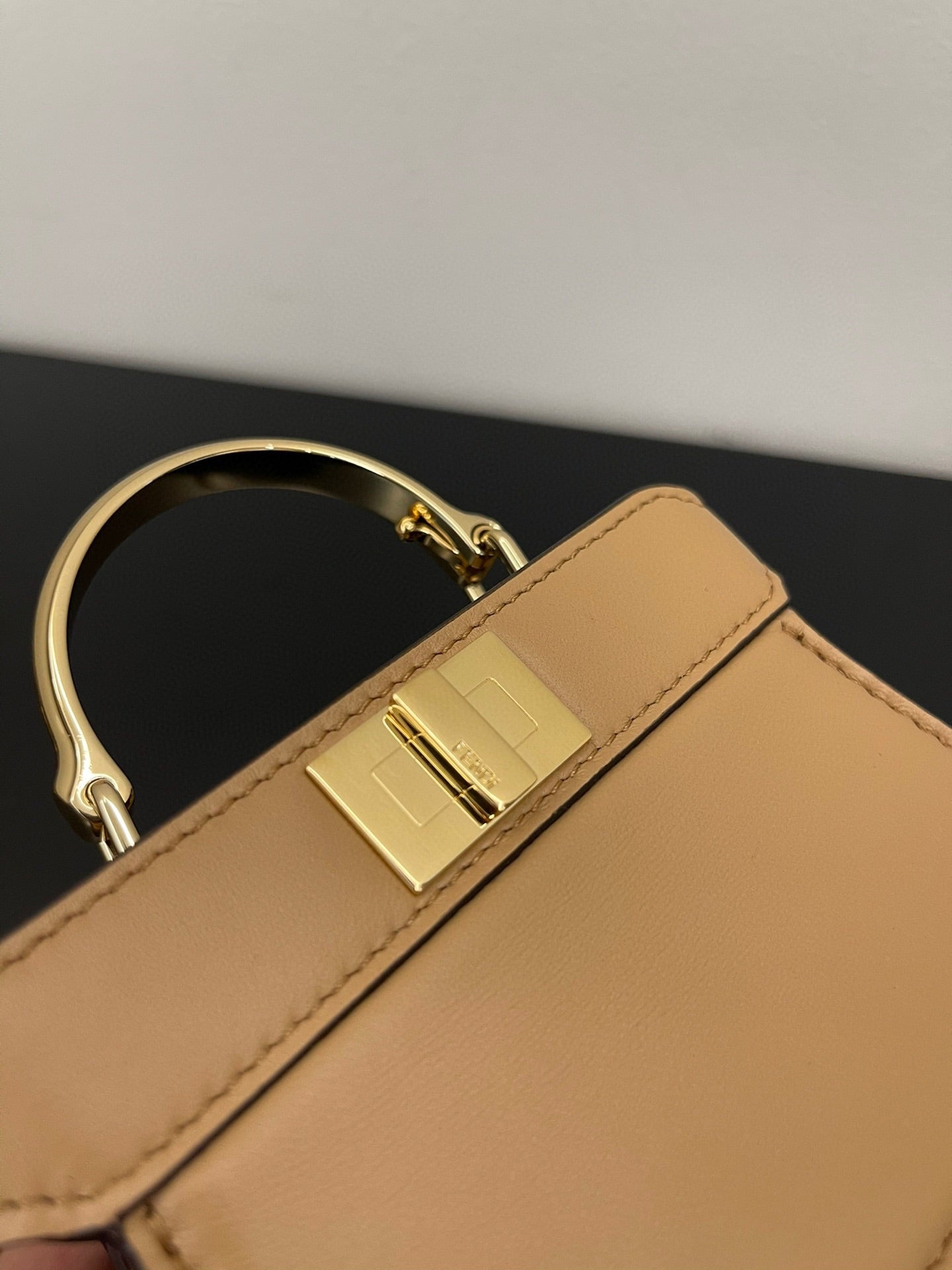 FENDI PEEKABOO ISEEU MICRO 12 BAG IN COPPER BROWN CALFSKIN WITH GOLD HARDWARE mysite