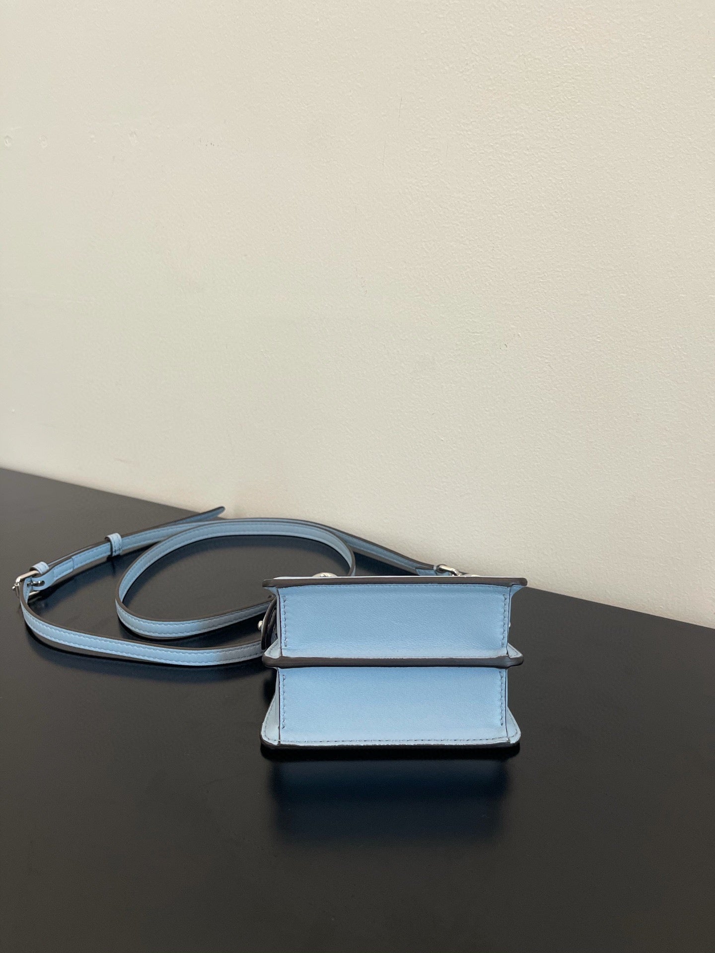 FENDI PEEKABOO ISEEU MICRO 12 BAG IN LIGHT BLUE CALFSKIN WITH GOLD HARDWARE mysite