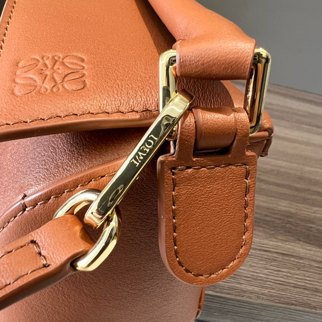 Mini Puzzle bag in soft grained 18cm Yellow and Tan Calfskin mysite