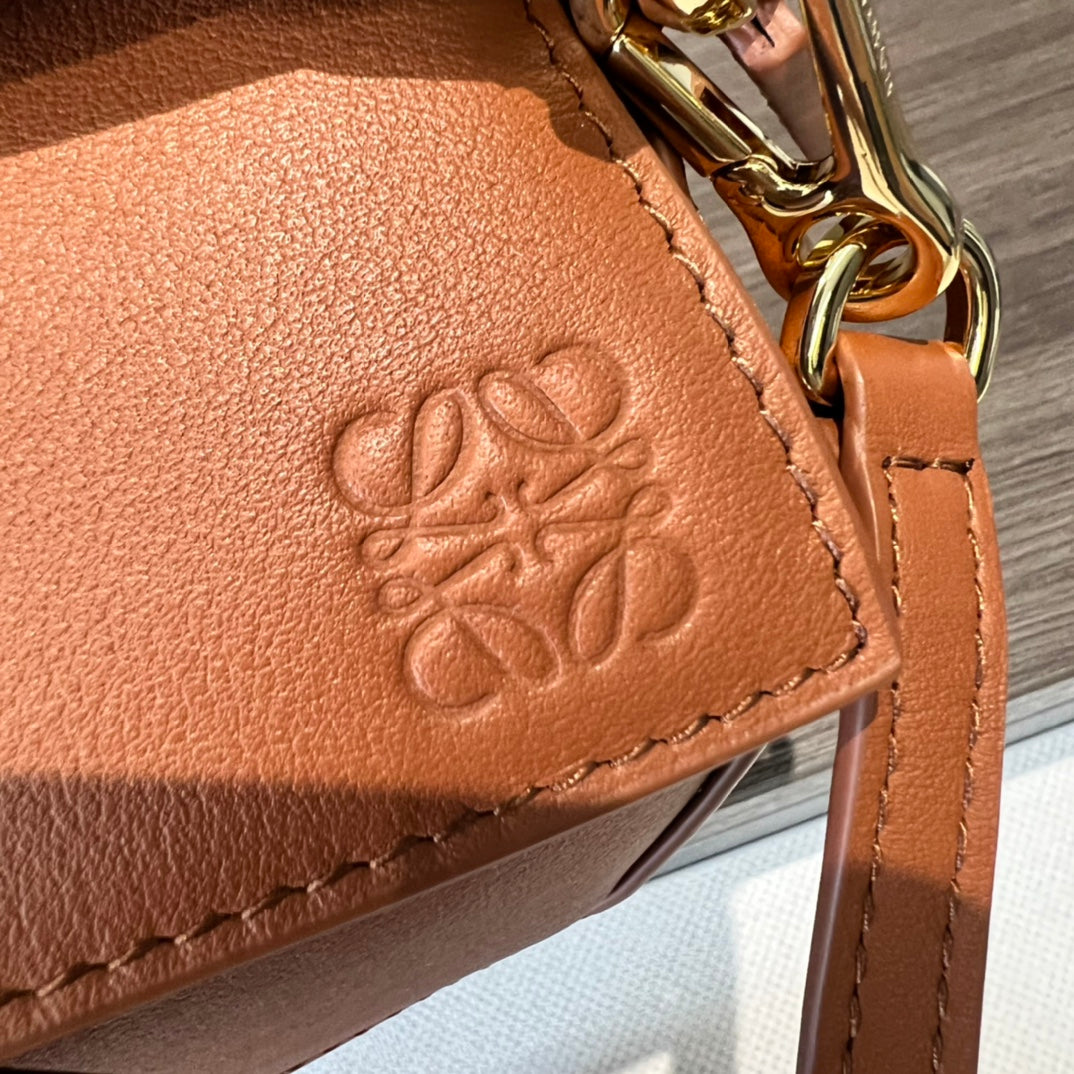 Mini Puzzle bag in soft grained 18cm Yellow and Tan Calfskin mysite