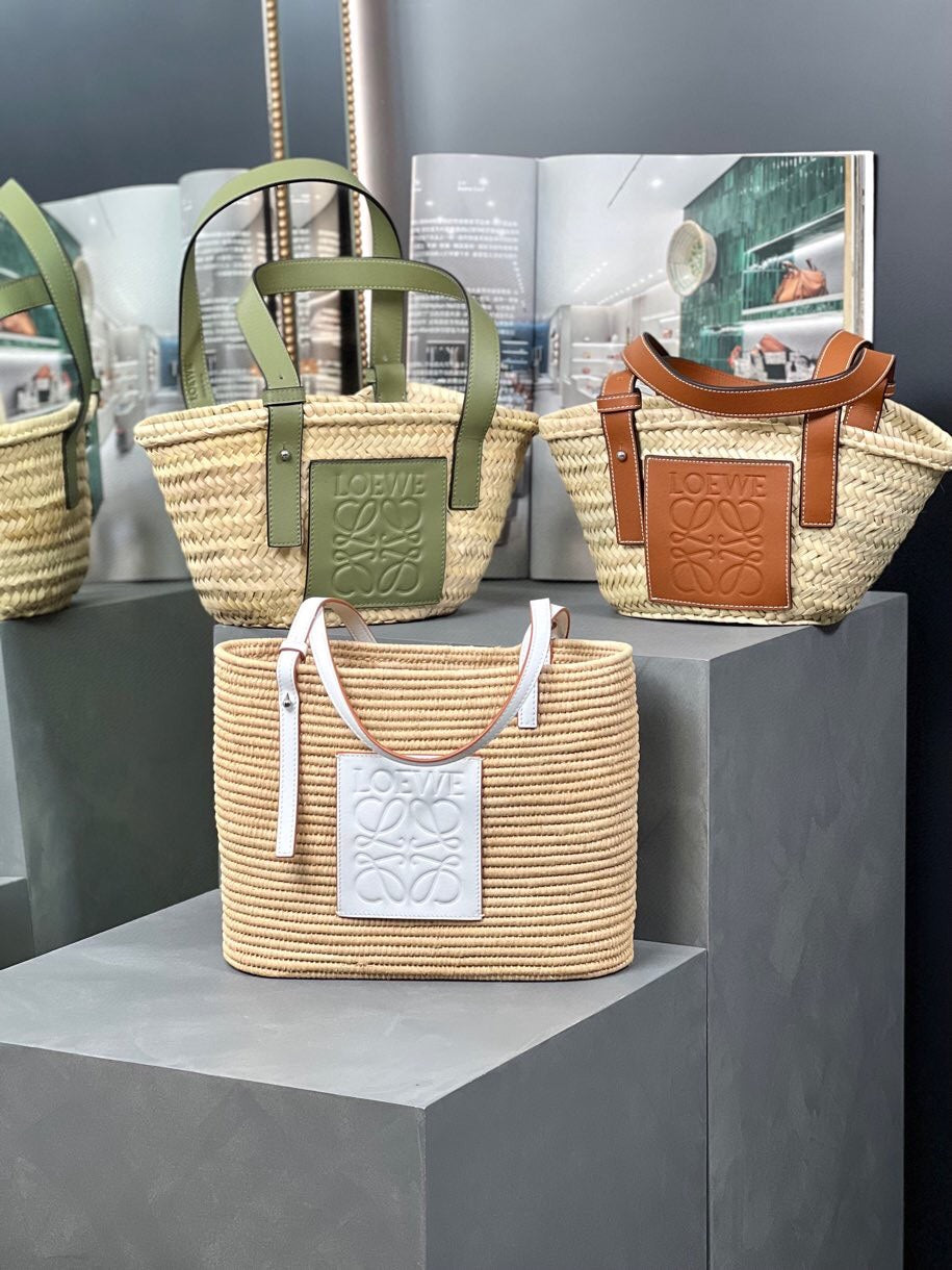 SMALL SQUARE  28 BASKET BAG IN RAFFIA AND WHITE CALFSKIN mysite