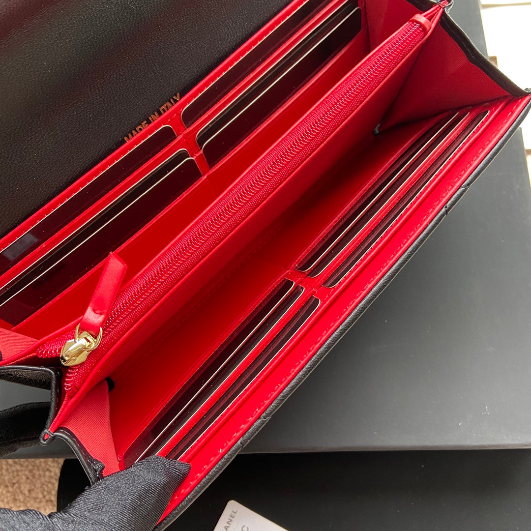 CC 19 Long Wallet 19cm Black Calfskin mysite