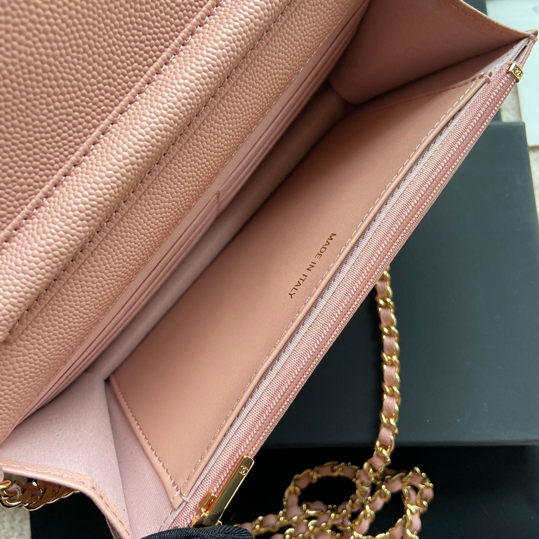 CC Woc 20cm Pink Grained Calfskin Gold Hardware mysite