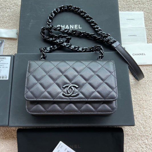 CC Classic Woc 20cm All Black Grained Calfskin mysite