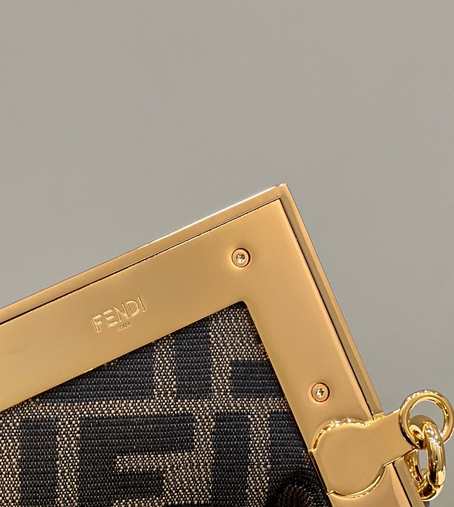 FENDI FIRST SMALL 26 COFFEE BROWN LEATHER BAG WITH EXOTIC DETAILS mysite