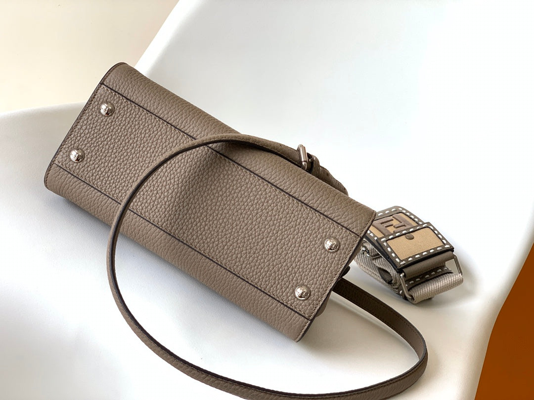 Peekaboo Mini Selleria Bag 23cm brown leather shw with 220 hand-sewn stitches mysite