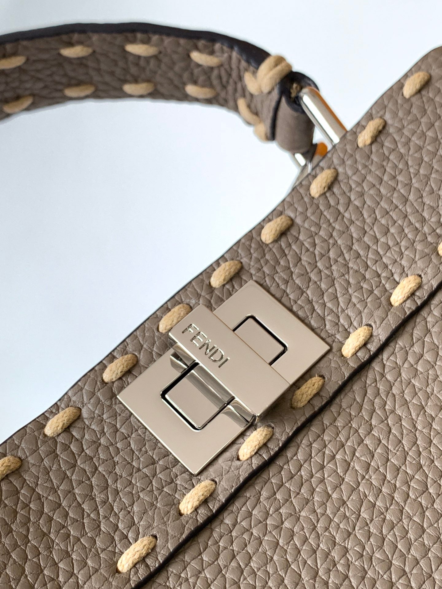 Peekaboo Mini Selleria Bag 23cm brown leather shw with 220 hand-sewn stitches mysite