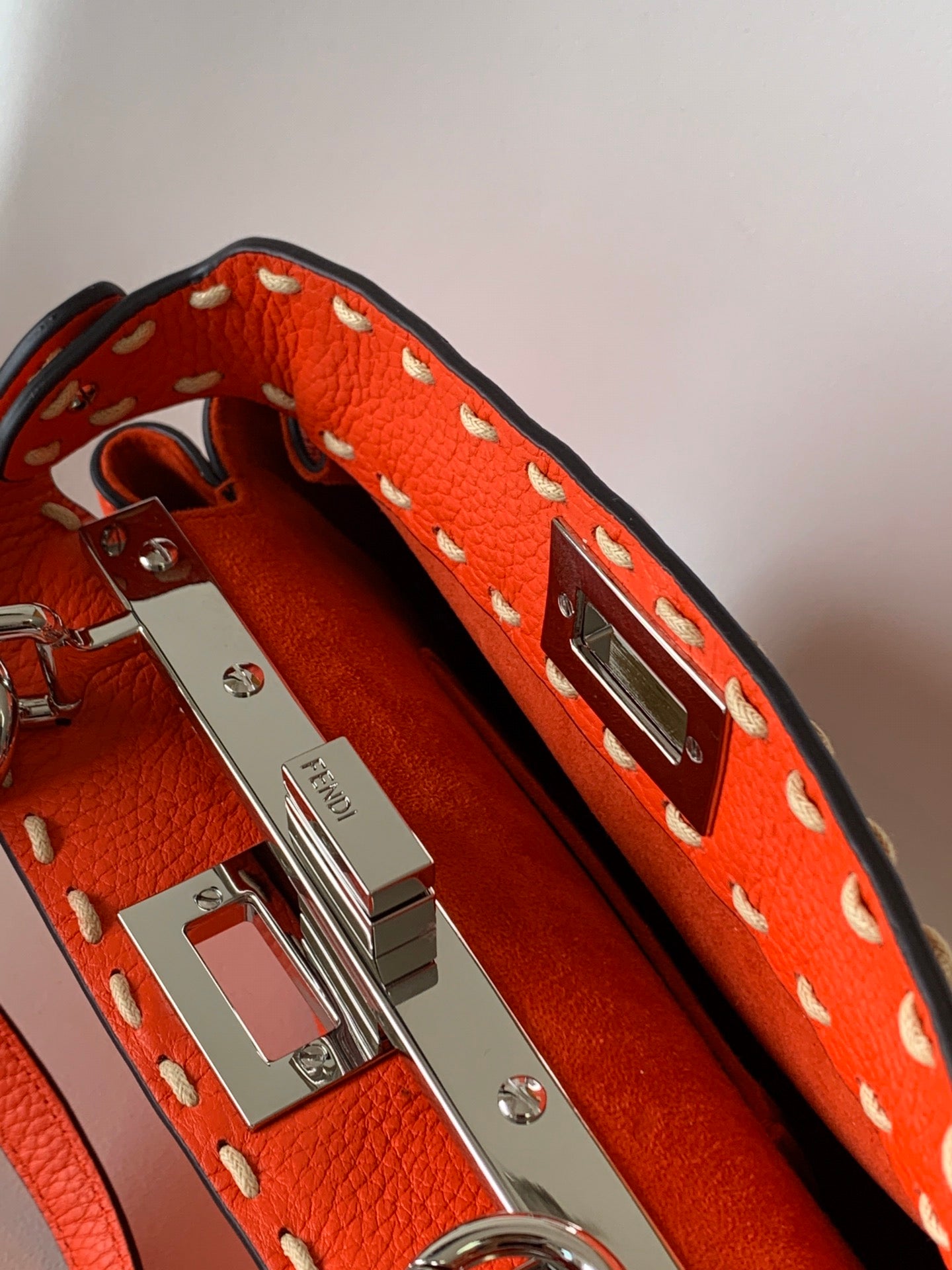 Peekaboo Mini Selleria Bag 23cm red leather shw with 220 hand-sewn stitches mysite