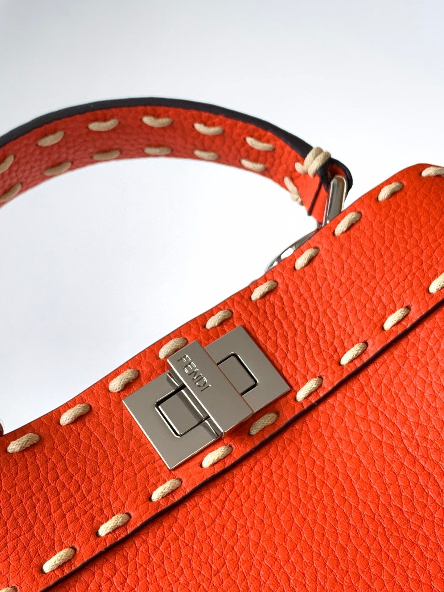 Peekaboo Mini Selleria Bag 23cm red leather shw with 220 hand-sewn stitches mysite