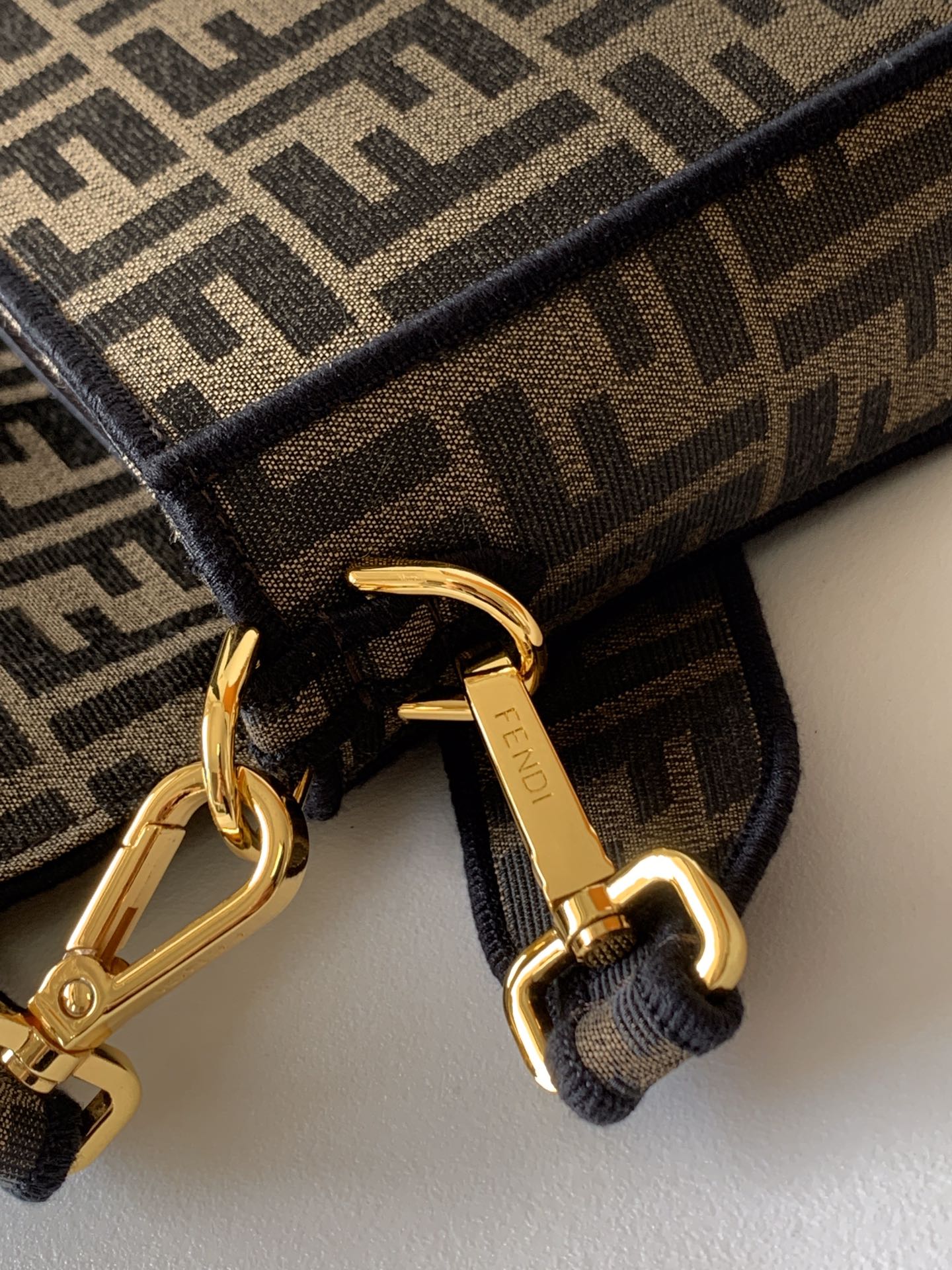 Fend Baguette 27 Brown FF Jacquard Fabric Bag Ghw mysite