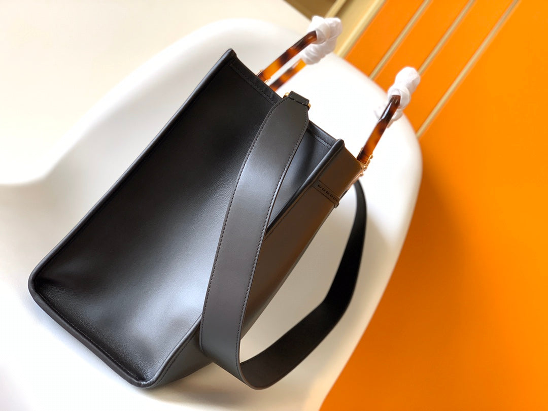 Fend Sunshine Medium Bag 35 Black Leather mysite