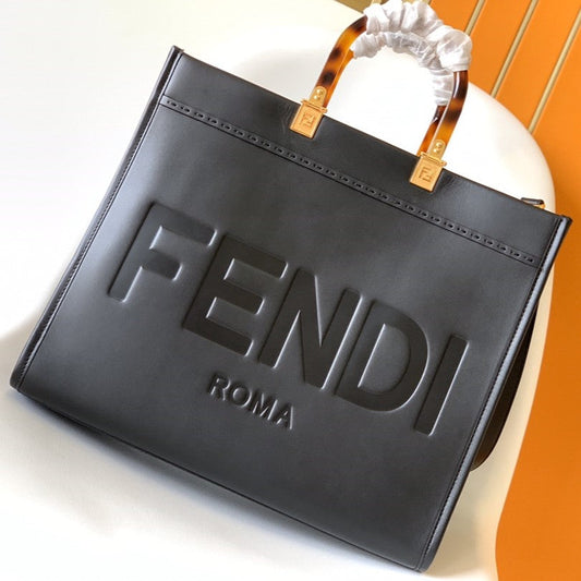 Fend Sunshine Medium Bag 35 Black Leather mysite