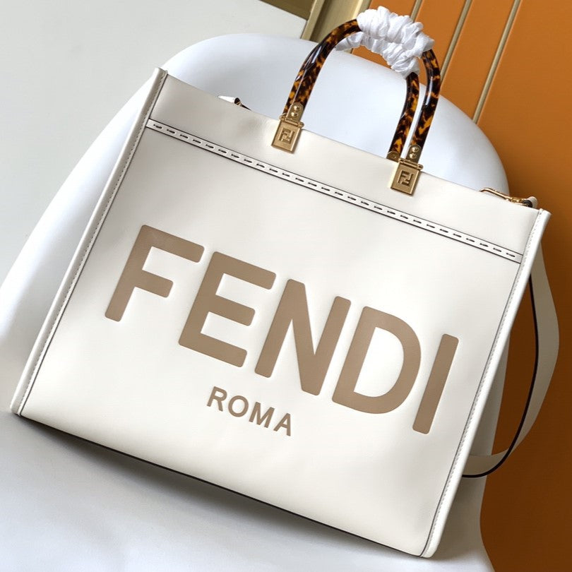 Fend Sunshine Medium Bag 35 White Leather mysite