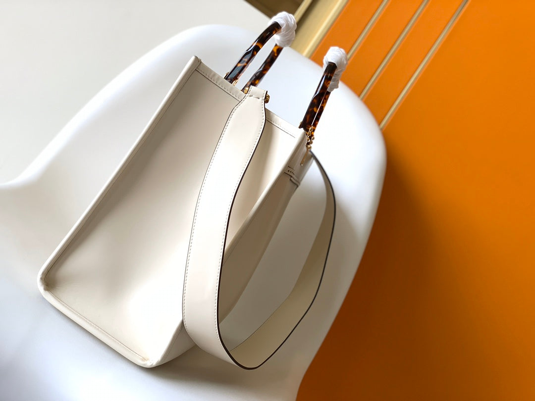 Fend Sunshine Medium Bag 35 White Leather mysite