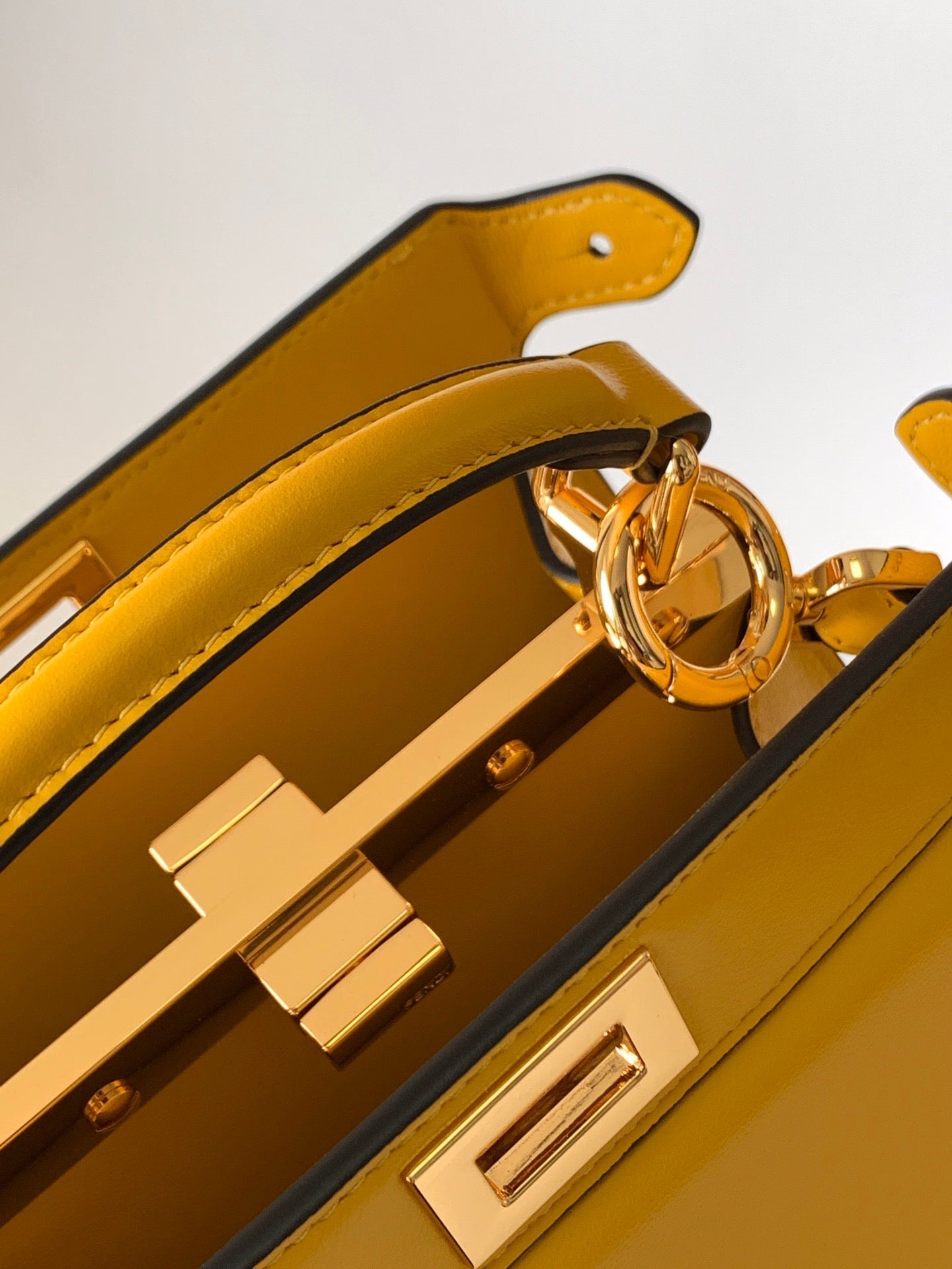 Peekaboo ISeeU Petite 20 Bag Yellow Lambskin Ghw mysite