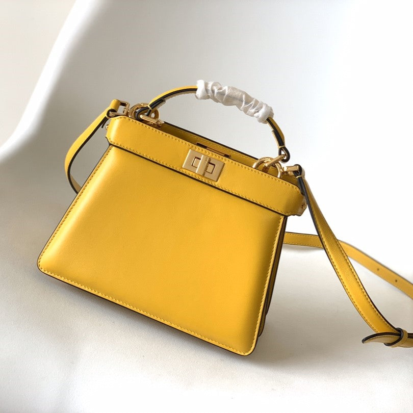 Peekaboo ISeeU Petite 20 Bag Yellow Lambskin Ghw mysite