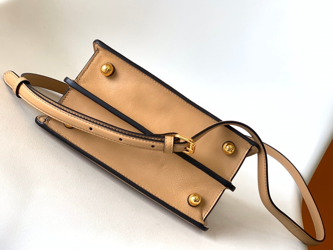 Peekaboo ISeeU Petite 20 Bag Light Brown Lambskin Ghw mysite