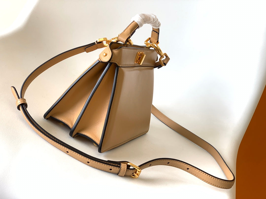 Peekaboo ISeeU Petite 20 Bag Light Brown Lambskin Ghw mysite