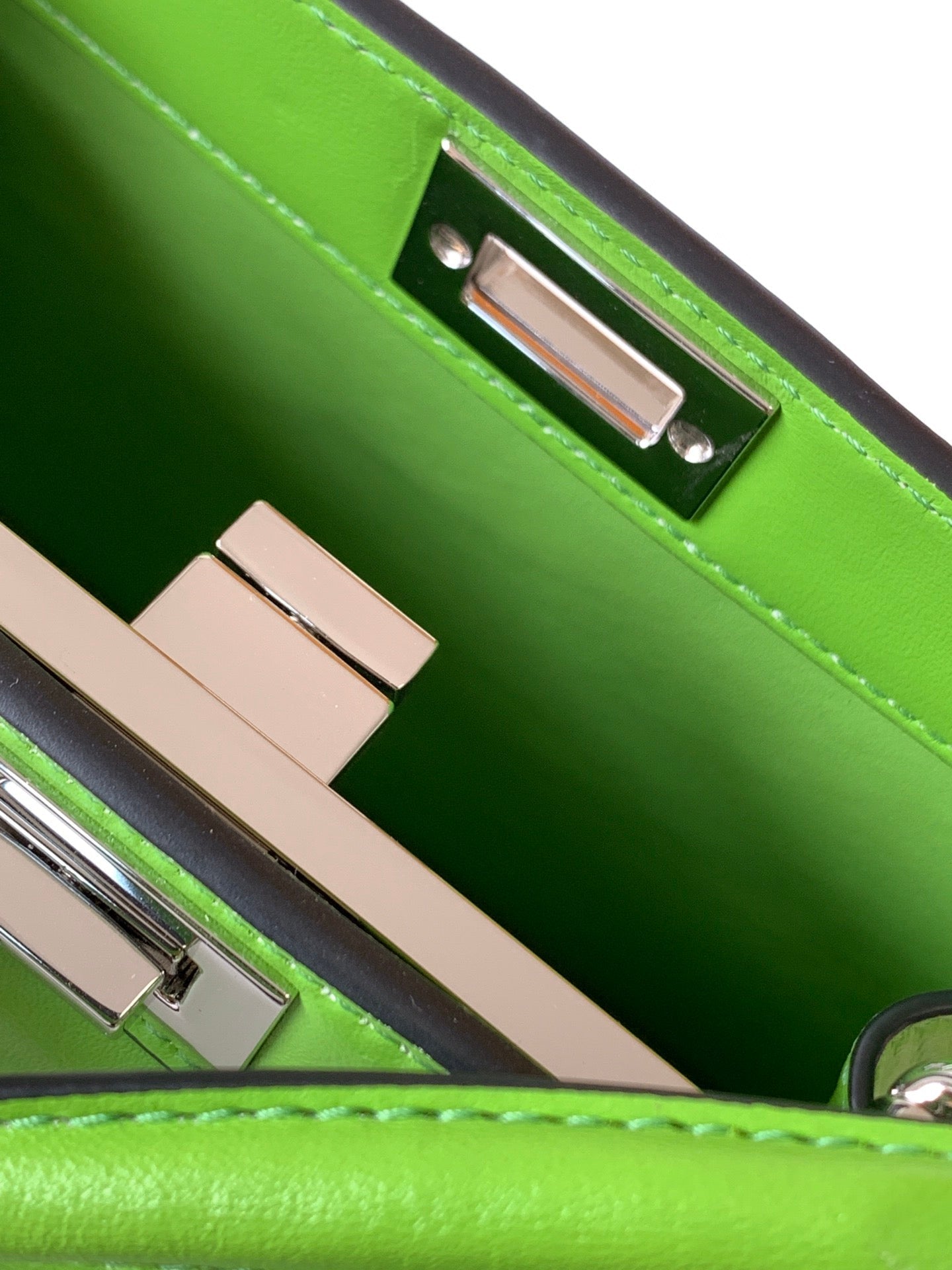 Peekaboo ISeeU Petite 20 Bag Green Lambskin Shw mysite