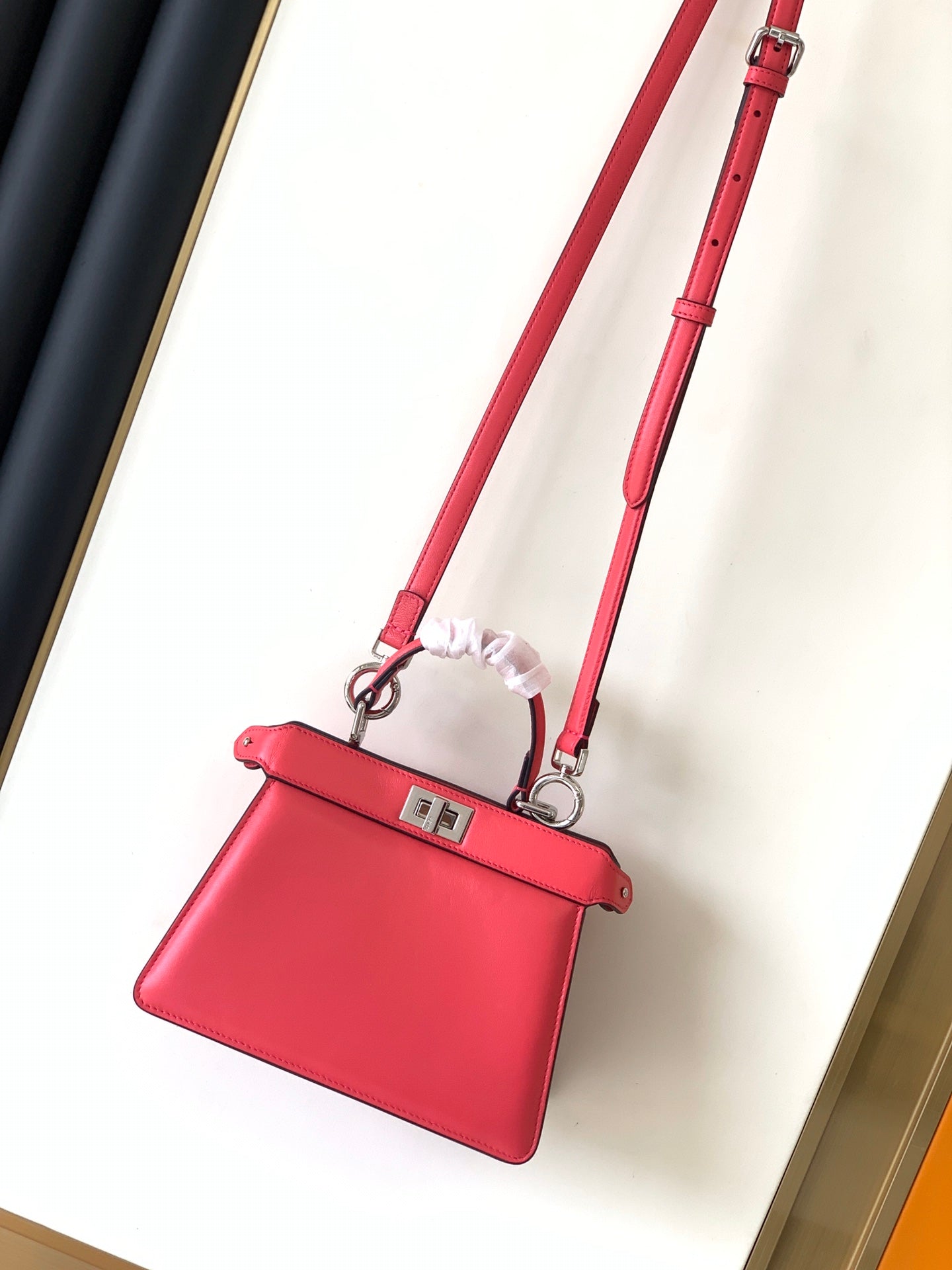 Peekaboo ISeeU Petite 20 Bag Hot Pink Lambskin Shw mysite