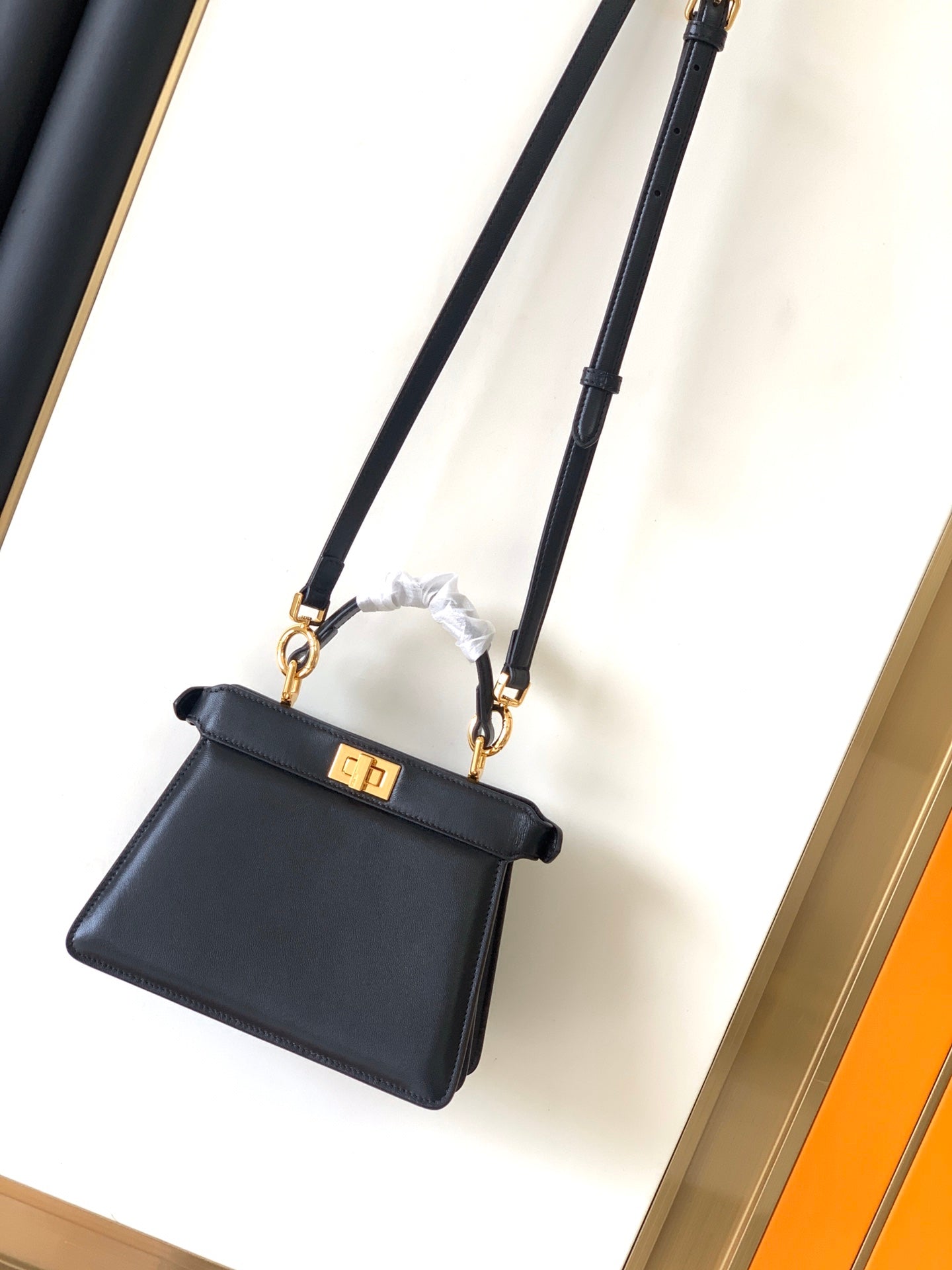 Peekaboo ISeeU Petite 20 Bag Black Lambskin Ghw mysite