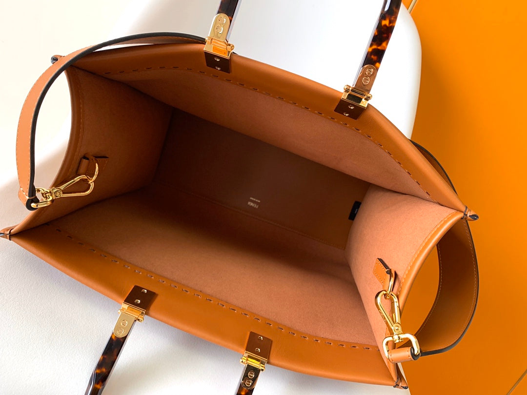 Fend Sunshine Medium Bag 35 Tan Leather mysite