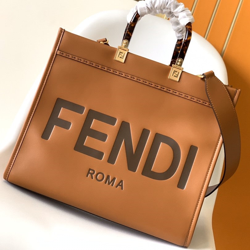 Fend Sunshine Medium Bag 35 Tan Leather mysite
