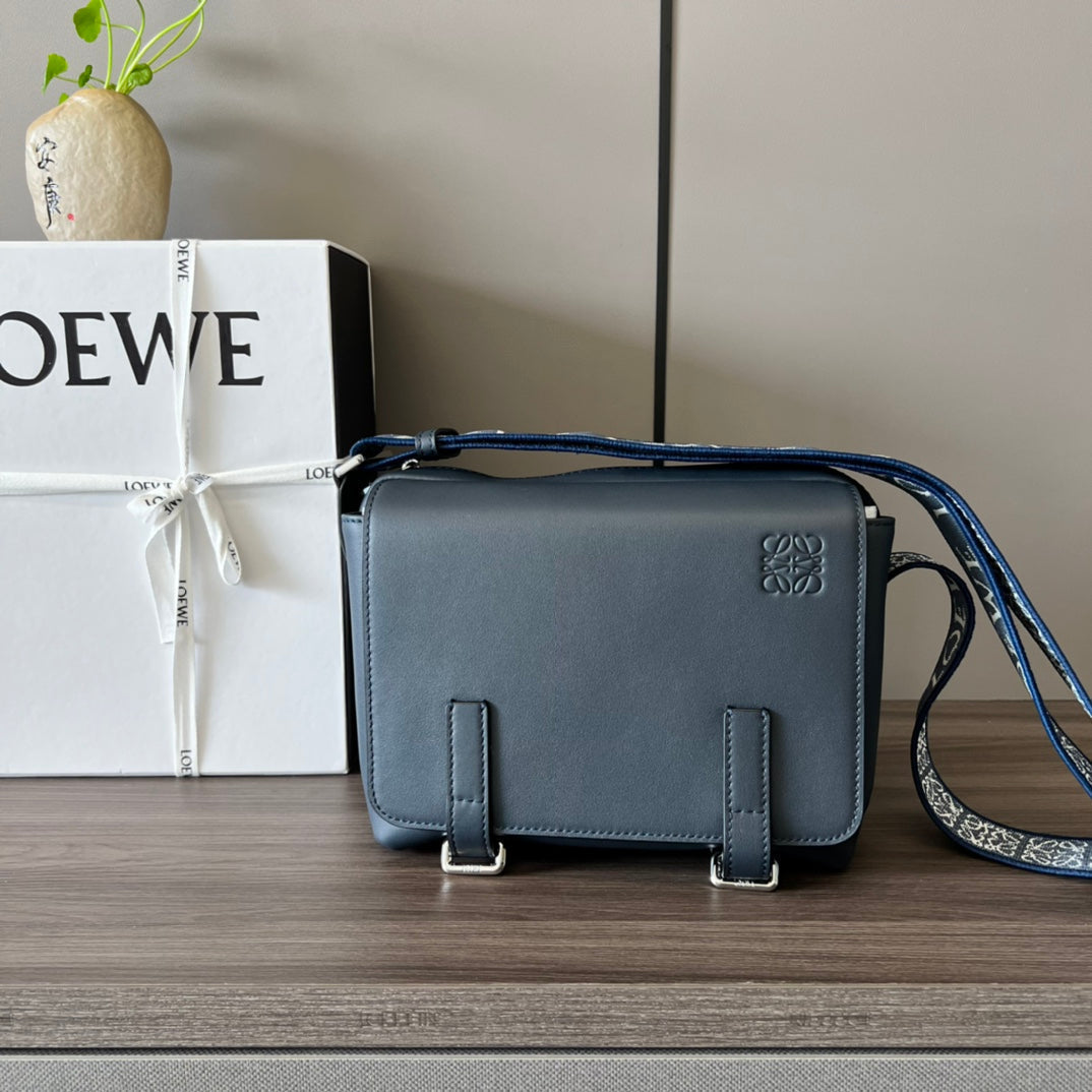 Loew Military Blue Leather Messager Bag mysite