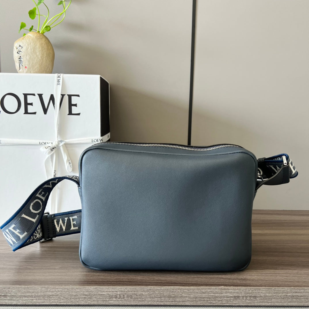 Loew Military Blue Leather Messager Bag mysite