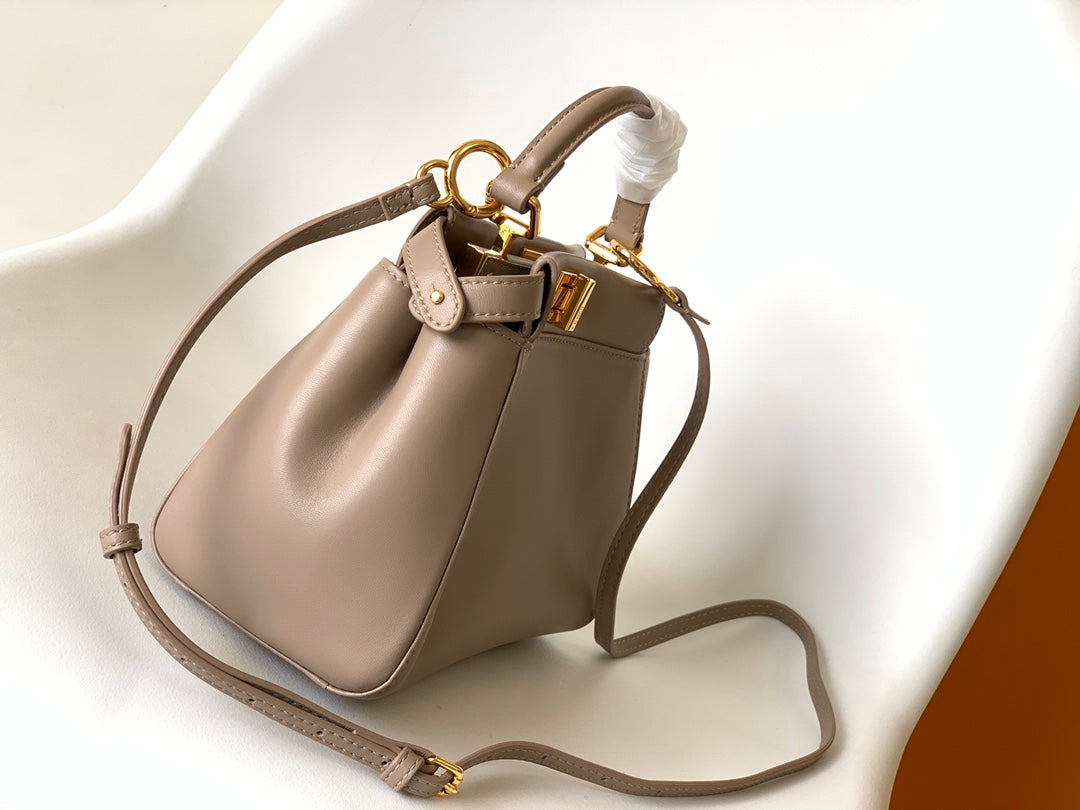 Peekaboo Mini 23cm Bag light brown lambskin gold hardware mysite