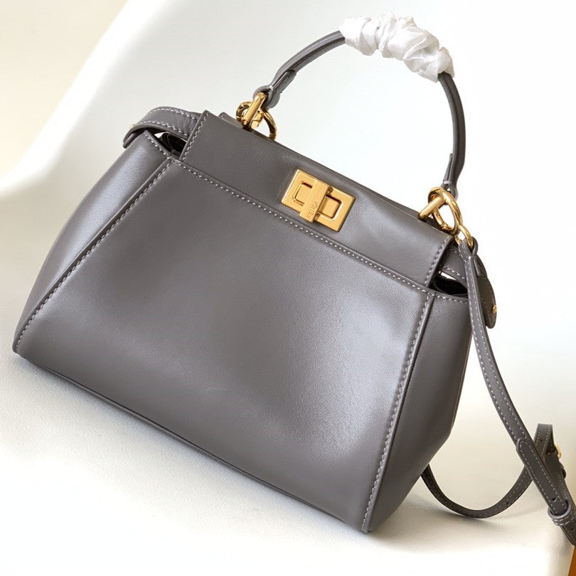 Peekaboo Mini 23cm Bag taupe lambskin gold hardware mysite