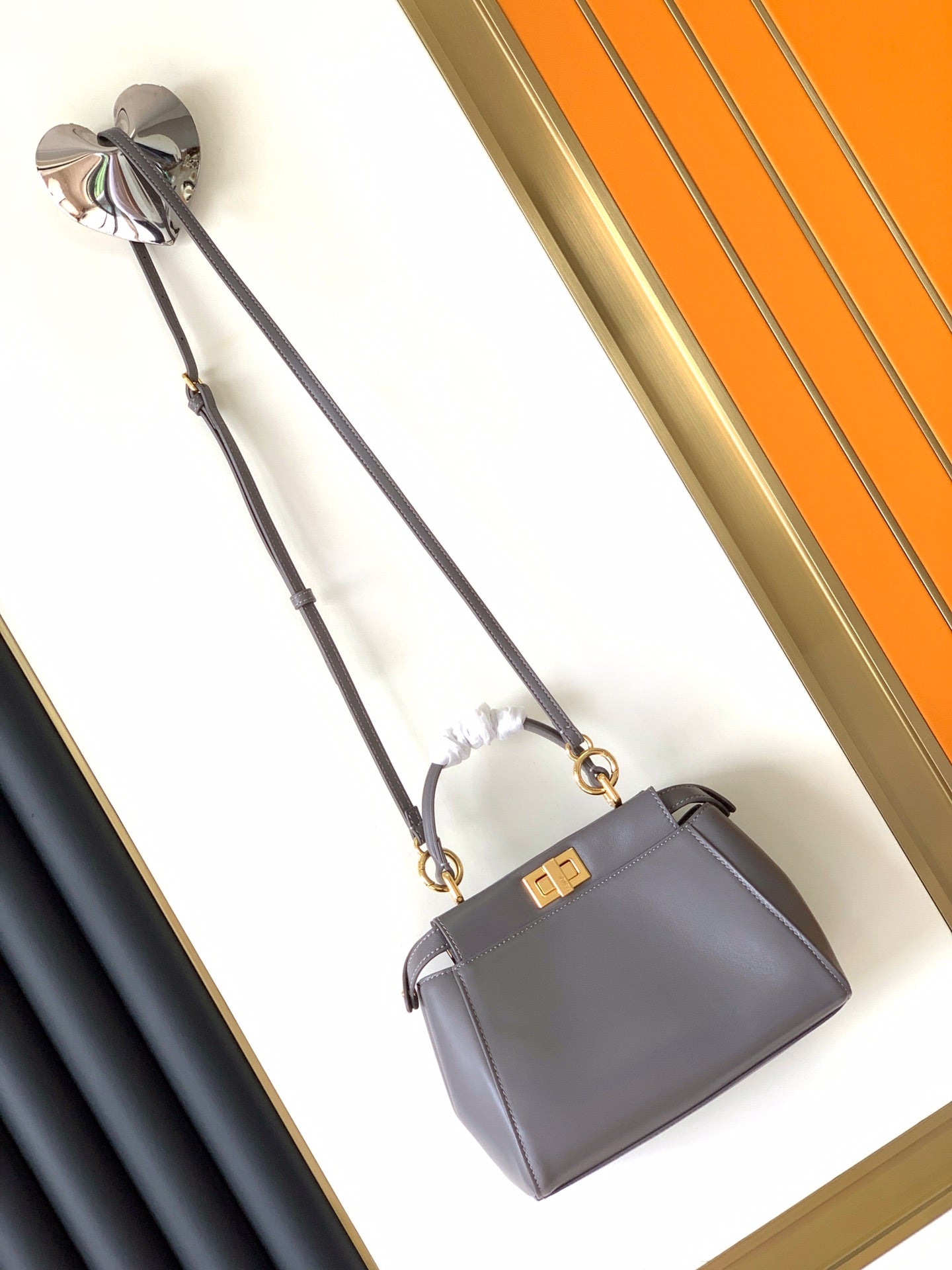Peekaboo Mini 23cm Bag taupe lambskin gold hardware mysite