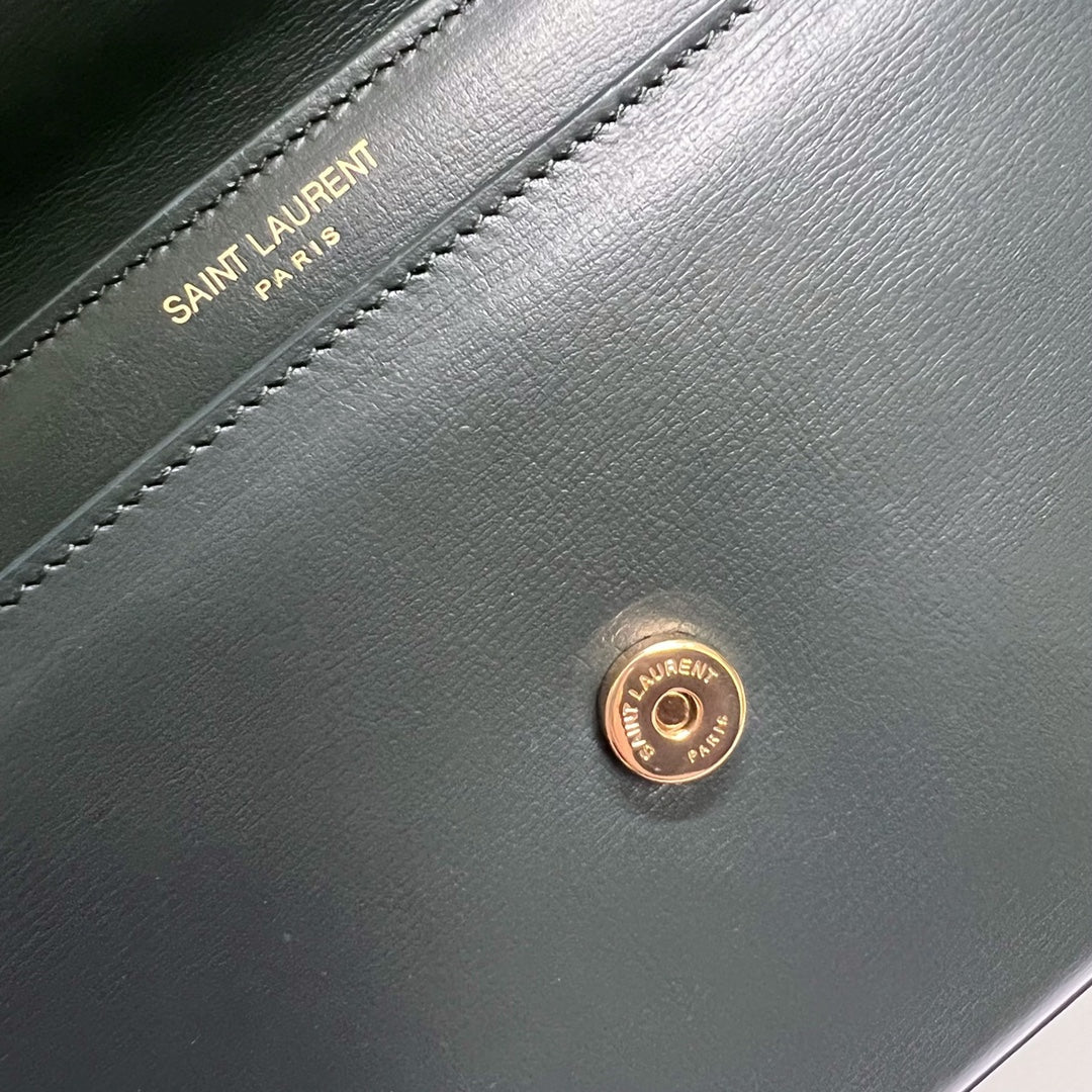 SUNSET MEDIUM 22 IN DARK GREEN CALFSKIN GOLD HARDWARE mysite