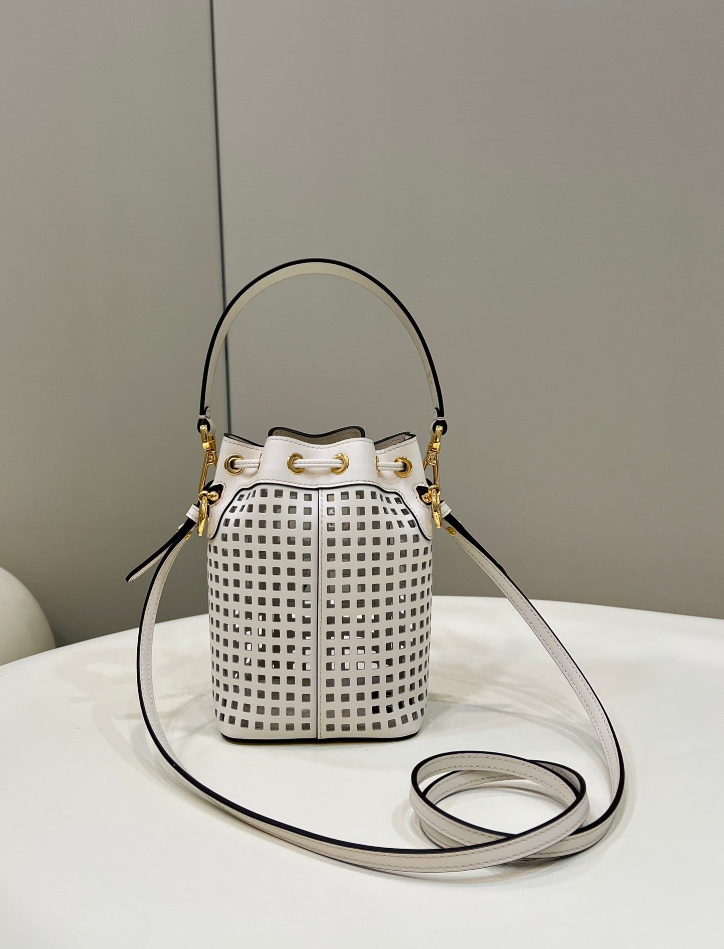 MON TRESOR 19 IN WHITE PERFORATED CALFSKIN mysite
