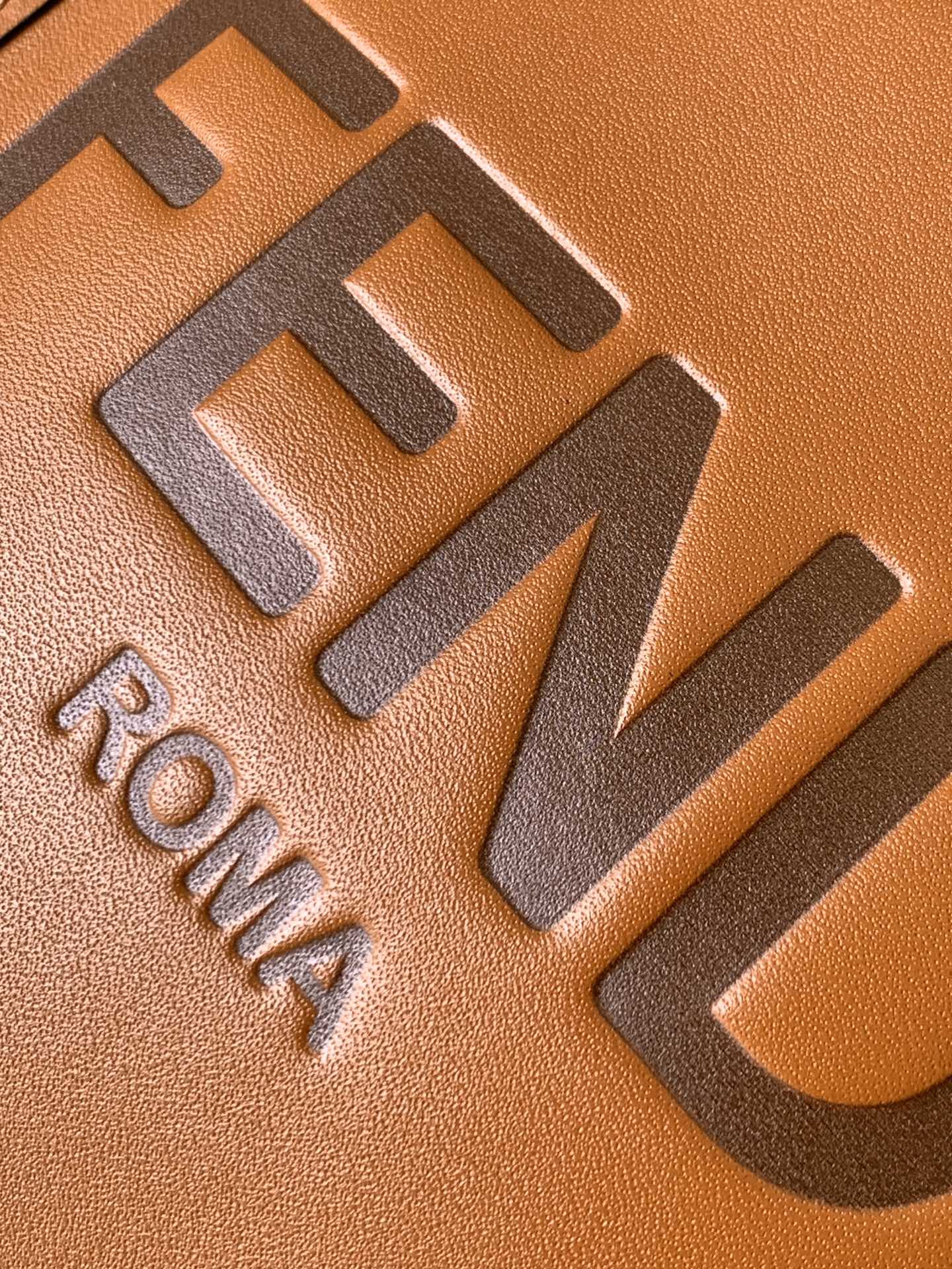 Fend Mini Sunshine Shopper Bag 18 Tan Leather mysite