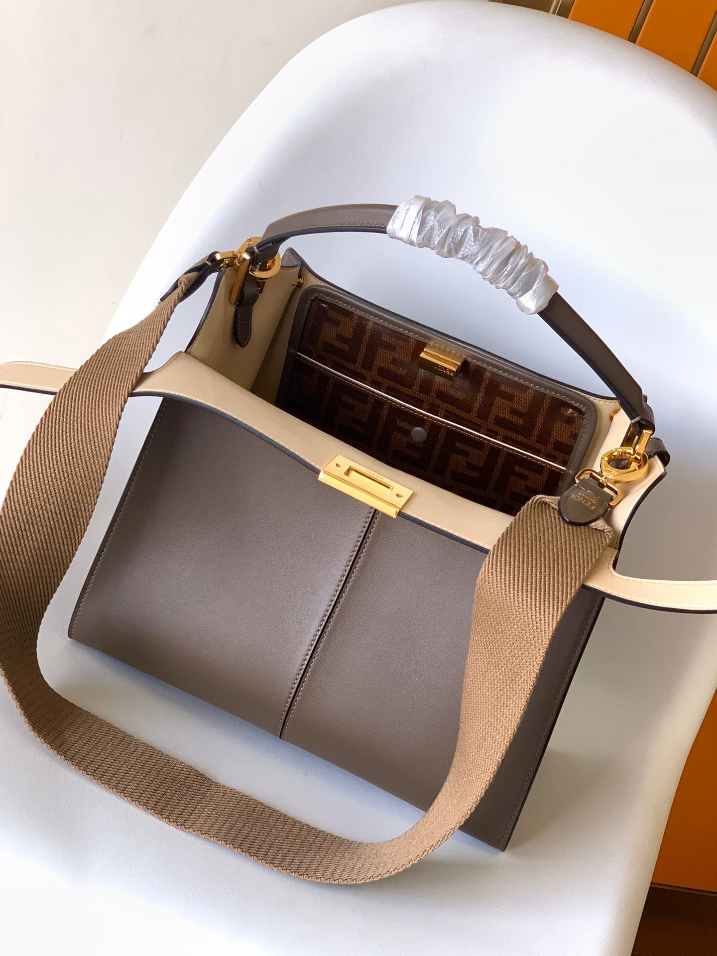 Peekaboo X-lite medium 30cm Bag brown lambskin gold hardware mysite